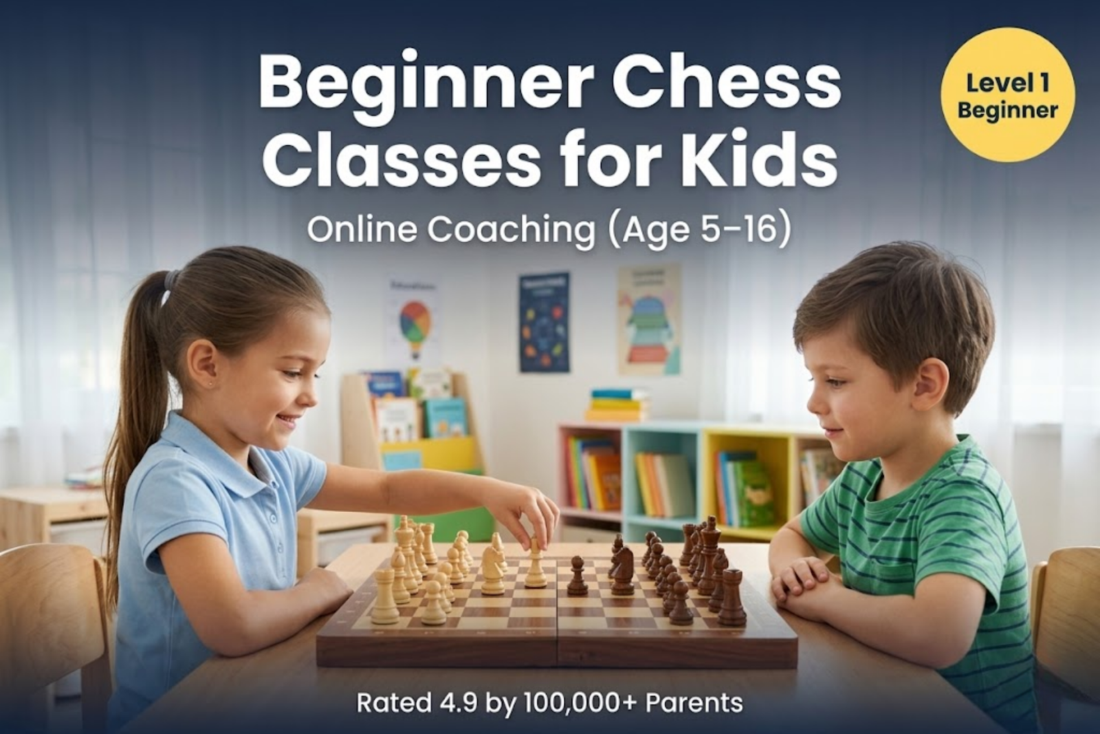 Beginner Online Chess Coaching for Kids (Age 5–16) ₹5,500